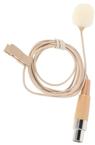 Beaupretty Portable Small Clip-on Lavalier Microphone 3-pin Xlr Connector, Compact Mic for Interviews, Vlogging, Public Speaking and Recording