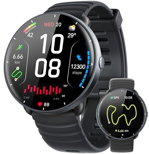 Parsonver Montre Connectée GPS Intégré, Natation pour Piscine/Eau Libre