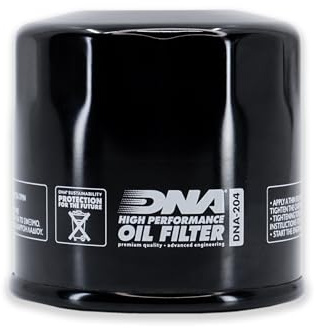 DNA Filtro olio moto compatibile con modelli Honda, Kawasaki, MV Agusta, Triumph & Yamaha selezionati, filtro premium ad alte prestazioni per oli sintetici e convenzionali PN: DNA-204