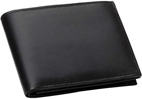 Super weiche Leder Geldbörse in schwarz für Frauen und Herren, Portemonnaie Brieftasche mit Reißverschluss Scheinfach und doppeltem Kleingeldfach Münzfach - mit Geheimfach für Scheine