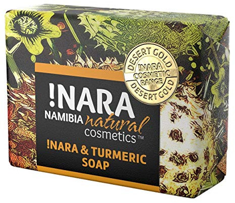 Nara Seife mit Kurkuma & Orange, handgemachte Naturkosmetik Öl-Seife zur täglichen Gesichtspflege und Körperpflege (1x80 gr)