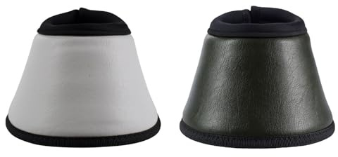 NETPROSHOP Shetty Hufglocken Springglocken aus Kunstleder mit Weichem Bund Auswahl (1 Paar), Groesse:S, Farbe:Weiss