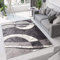 TAPISO Dream Teppich Wohnzimmer Modern Creme Grau Hellgrau Meliert Kreise Wellen Design Kurzflor Schlafzimmer Gästezimer Küche ÖKOTEX 300 x 400 cm