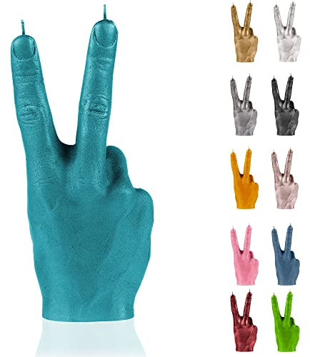 Candellana Hand PEACE Kerze - Hand Figur - Coole Deko - Gothic Deko - Grunge Deko Kerze - Heavy Metal Deko - Grunge Room Decor - Büro Gadgets - Kerzen Deko - Lustige Kerze