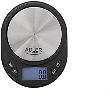 ADLER Präzisionswaage, Kapazität 750g/0,1g, Großes LCD-Display mit Hintergrundbeleuchtung