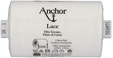Anchor T194010-00001 Stickgarne, 100% Baumwolle, 1, Stärke 10, 500m, 55 Gramm