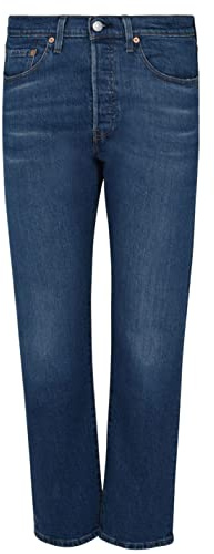Levi's Damen Jeanshose 501 Crop High Rise, Straight Fit, Blau (Salsa Charleston Outlastd), W29/L26