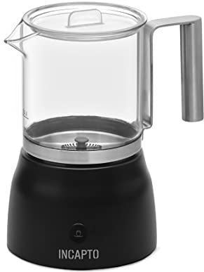 Incapto Coffee - Espumador de Leche Automático | Color Negro | Capacidad de 100-150 ml | Capuccinador | Vaporizador de Leche y Bebidas Vegetales | En frío y en Caliente