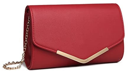 Miss Lulu Clutch Damen Abendtasche Elegante Kettentasche Damen Tasche Clutch Bag Handtasche Hochzeit Umhängetasche Mädchen klein Umhängetasche
