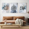 Islamic Calligraphy, Islamische Bilder, Arabische Kalligraphiemalerei koran Bilder Leinwand wohnzimmer Poster Hintergrund Wand Kunst Decor - rahmenlos (40x60cm*3, Marmor + schwarzer Text)