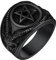Black Stainless Steel Rings for Men Big Band Rings for Biker Fashion Cool Ring Jewelry for Gift Gothic Punk Jewelry for Halloween