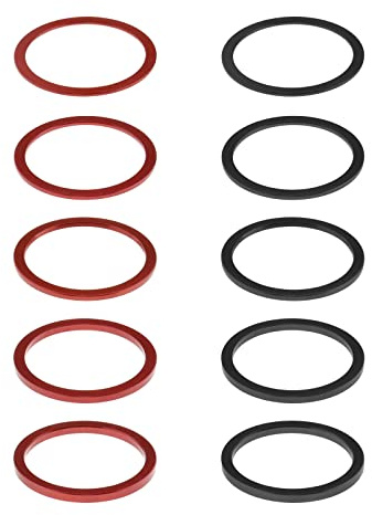 Create idea 10Pcs Bike Flywheel Hub Washers Replacement Speed Cassette Bicycle Spacers Bottom Bracket Washers for Most Bicycles 7 8 9 10 11 Speed Cassette Black Red