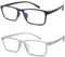 MCOORN Lesebrille Entspiegelt Breit Leicht für Herren, Lesehilfe Flexibel Rechteckig mit Blaulichtfilter Biegsam, Dioptrien +2.0