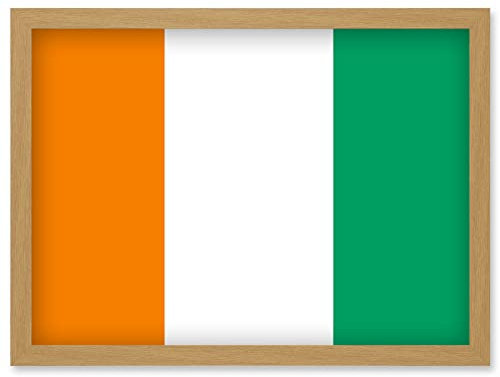 Artery8 Côte d'Ivoire Ivory Coast National Flag Patriotic Vexillology World Flags Country Region Poster Artwork Framed Wall Art Print A4