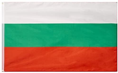 MUWO Flagge Nations Together 90 x 150 cm Nationalmanschaften, doppelseitige Gartenflagge, wetterfeste Fanflagge, Fußballflagge Polyester Länderfagge Deutschland mit Ösen (Bulgarien)