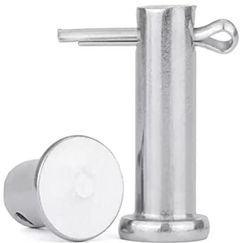 BOUACOUA Perni cilindrici a testa piatta con coppiglia kit M5x40mm (10 Pezzi)