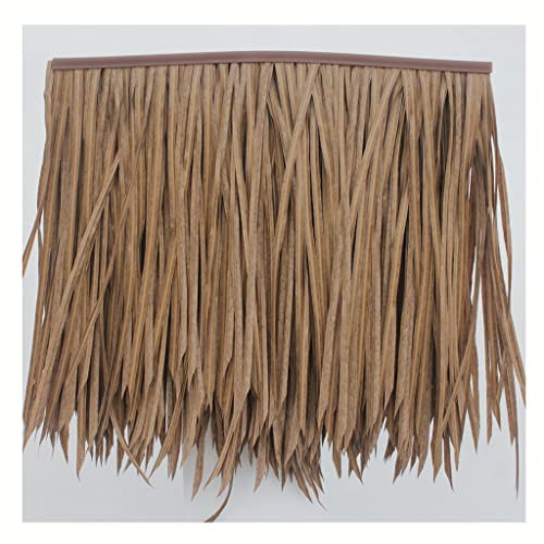 Palm Thatch Rollen Fake Thatch Simulation Thatch Fliese Umweltschutz PE Kunststoff Feuerfest Stroh Haus Dach Kunststoff Haar Gras Weingut Bauernhof Dekoration - 0,5x0,5m/Stück (Color : Yellow e, Siz