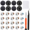 ZHUROUPU 31 Pcs Bottom Base Rubber Case Foot and Screws Set Replacement Compatible for MacBook Pro 13 15'' A1425 A1502 A1398 2012 2013 2014 2015 Year （P5 Screwdriver）