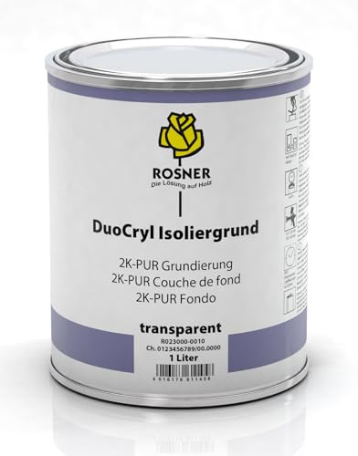Rosner DuoCryl Isoliergrund transparent,Holzgrundierung,Holzlack,Grundierung,1 Liter
