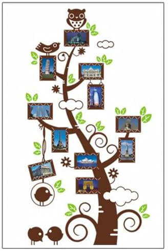 Gadpiparty 1 Set Bilderrahmen Baum Wandaufkleber Kreative Wandtattoo Fotorahmen Baum Wandtattoo Für Wohnzimmer