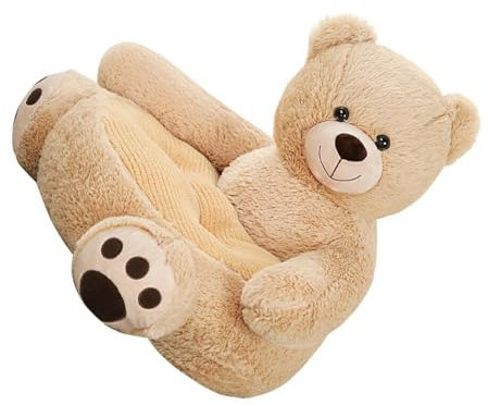 AUklOPVZZ Vielseitiger Kindersofa Sitz, langlebige Struktur, schöner Panda Stuhl, moderner und niedlicher Polyester Stuhl, Plüsch Sitz, Teddybär