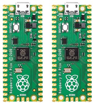 Raspberry Pi Pico Placa de desarrollo – 2 unidades, Raspberry Pi RP2040 Dual-Core ARM Cortex M0+ Procesador