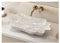 MEJE Évier de salle de bain unique en forme de feuille de lotus de 61 cm, lavabo en céramique au-dessus du comptoir, lavabo artistique, couleur nacrée (comprend un drain pop-up)