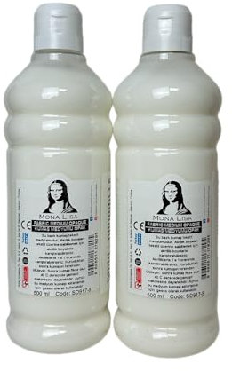 SÜDOR Medio textil, 2 x 500 ml, produce pinturas acrílicas, pinturas textiles, mejora la adherencia de la pintura acrílica a los tejidos, lavable a máquina, medio de pintura textil, medio de pintura p