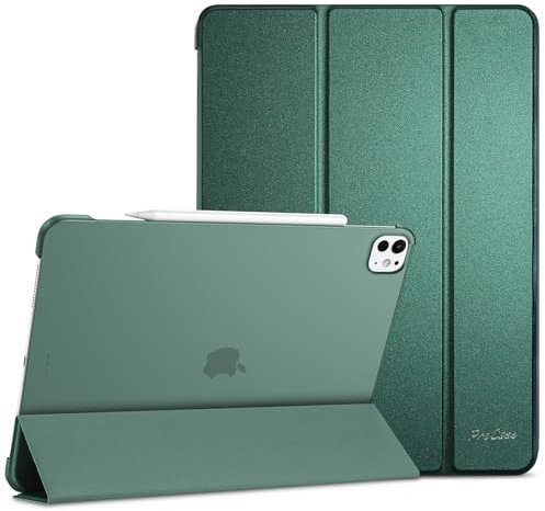 ProCase Cover iPad Pro 13 Pollici (M5/M4) 2025 2024 (A2925 A2926 A3007), Custodia iPad Pro 13, Ultra Sottile Leggero Cover con Auto Svegliati/Sonno -Verde