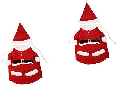 INOOMP 2 Sets Hunde Weihnachtskostü Weihnachtsumhang Haustierbekleidung Hundeumhang Hundekleidung Hundemantel
