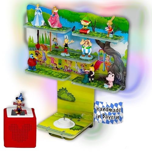 Smagnon Tonie Regal aus Acryl mit LED Beleuchtung - Passend für Toniebox oder Tonie Figuren für Jungs und Mädchen (Spielplatz Kinder)