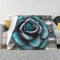 YHBLYKXP Ultraweiche Micro-Fleece-Decke mit Rosenmuster, blaugrün, für Schlafzimmer, Sofas und Wohnzimmer