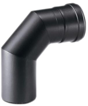 ALLINOX Kit Tubi Canna Fumaria 80 mm Per Stufa a Pellet In Acciaio Nero Antigraffio Canale Impianto Uscita Fumi Componenti Da Interno MADE IN ITALY (CURVA 90°)