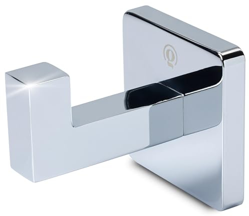cleangang Edelstahl-Klebehaken Silber, für Handtuch & Bademantel, Küche | selbstklebend ohne Bohren, für Bad, Küche & Werkstatt, robuste Klebe-Technologie, kratzfest, rostbeständig