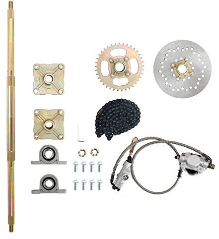 Topteng 32“ ATV Quad Go Kart Rear Live Axle Kit Kettenrad Bremse Radnabe Bremse Montage