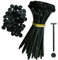 50/100 Piezas Hebillas universales de nylon para atar cables, Bridas, Abrazaderas Plastico - Autoenrollables, clips de retención para parachoques (50)