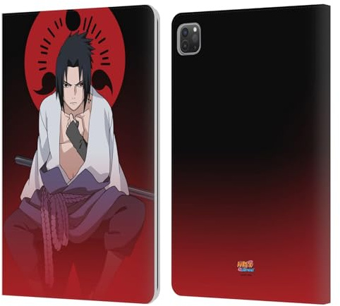 Head Case Designs Offizielle Naruto Shippuden Sasuke Uchiha Darsteller Kunst Leder-Wallet-Hülle Kompatibel mit Apple iPad Pro 11 2020/2021 / 2022