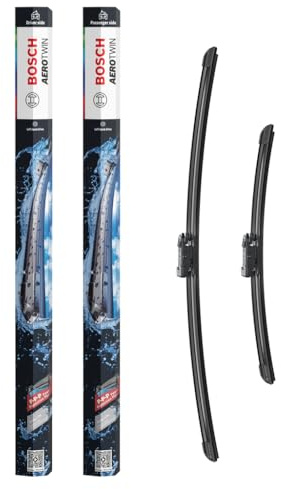 Bosch Aerotwin eA 292 S Front-Scheibenwischer - 600 mm und 380 mm | Set mit 2 Ersatz-Wischblättern und vormontiertem Multi-Clip-Adapter - in platzsparender Verpackung