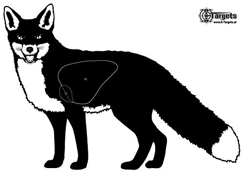 Lebensgroße Zielscheiben Fuchs / 50x70 cm/Papier 120g/m²