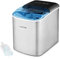 Klarstein On-The-Rocks - Eismaschine, Eiswürfelbereiter, Eiswürfelmaschine, 12 kg / 24 h, 120W, 2 Würfelgrößen, 6-12 min, 2,1 Liter Wassertank, Selbstreinigungsprogramm, Edelstahl, schwarz