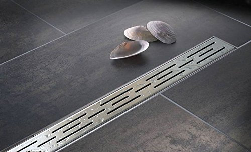 Yellowshop - Canalina Canale Di Scarico Doccia A Pavimento Modello Linea Bagno Griglia In Acciaio Inox Sistema Drenaggio Varie Misure Cm 60, 70, 80, 90, 100 (Cm 70)