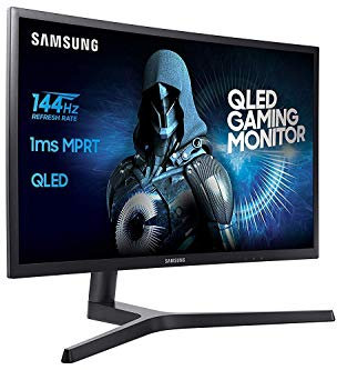 Samsung LC27JG52QQUXEN 27 Curved Gaming Monitor - WQHD 2560x1440, 144Hz, 2x HDMI, DisplayPort, Dark Silver