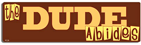 Gear Tatz Autoaufkleber The Dude Abides, lustiger Autoaufkleber mit der Aufschrift The Big Lebowski, Tribut für Autos für LKWs für Erwachsene