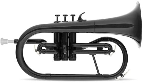 Classic Cantabile MardiBrass ABS Kunststoff Flügelhorn - Perinet-Ventile - 600g leicht - Bohrung: 11,5 mm - inkl. Mundstück und Gigbag - schwarz
