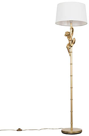 MiniSun | Modern Gold Hanging Monkey Design Floor Lamp with a White Tapered Shade | Floor Lamps & Torchieres, Home Décor, Improvement & Lifestyle Essential