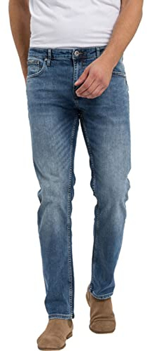 Cross Herren Damien Slim Jeans, Blau (Mid Blue 020), 33W / 36L EU