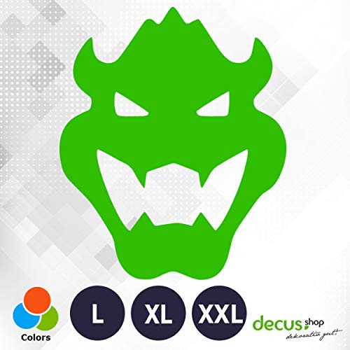 Mario Bowser Kopf XL 0154 (grün) // Sticker OEM JDM Style Aufkleber