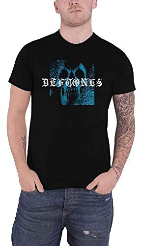 Rock Off Deftones T Shirt Static Skull Band Logo Nouveau Officiel Homme Size M
