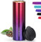 HASAGEI Travel Mug, Insulated Mug for Hot and Cold Drinks, Reusable Cup with Leakproof Lid Vacuum Stainless Steel Bottle for Coffee and Tea (Red Purple 500ML)