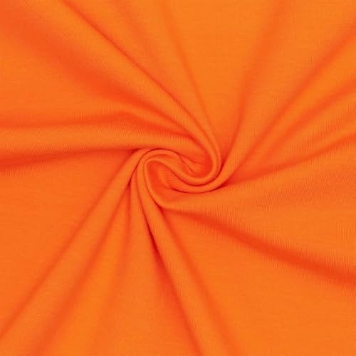Jersey Stoff Cara, STANDARD 100 by OEKO-TEX, uni orange (Länge am Stück: ab 50cm / Breite: 150cm)